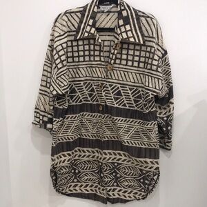 Marilyn Brooks Abstract Print Shirt